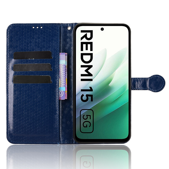 Klapkové puzdro pre Xiaomi Redmi 15 5G / 4G, Wallet Rhombus, modré