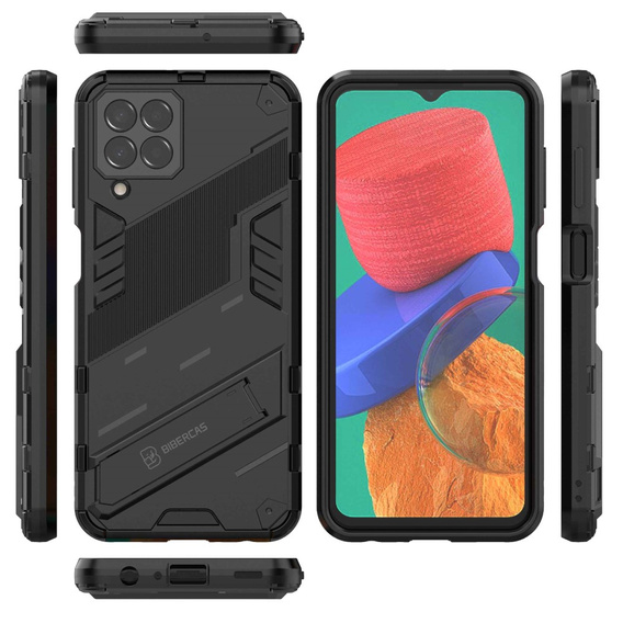 Puzdro pre Samsung Galaxy M33 5G, Military kickstand, čierne