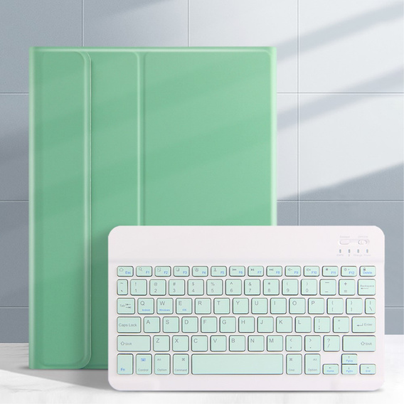 Puzdro + klávesnica iPad 10.2 7/8/9 gen 2019/2020/2021, Keyboard Cover Pen Slot, zelený