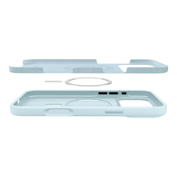 Spigen puzdro pre iPhone 17 Pro, Silicone Fit MagSafe, Mute Blue