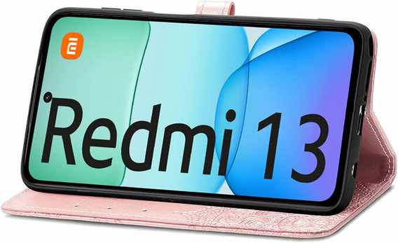 Klapkové puzdro pre Xiaomi Redmi 13, Mandala, ružové