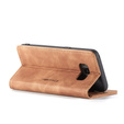 CASEME puzdro pre Samsung Galaxy S8, Leather Wallet Case, hnedé