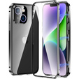 Puzdro pre iPhone 15 Plus, Magnetic Dual Glass, čierne