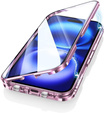 Magnetické puzdro Dual Glass MagSafe pre iPhone 16, ružové rose gold