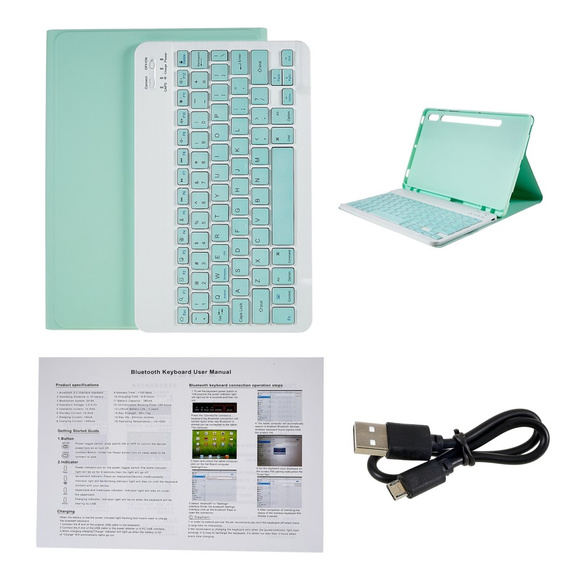 Puzdro + klávesnica Samsung Galaxy Tab S7 T870/T875 / S8, Pen Slot, zelený