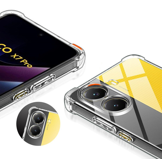 Obal na mobil pre Xiaomi Poco X7 Pro 5G, Dropproof, priehľadné