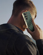 Puzdro pre Samsung Galaxy S25 Ultra, Leather Rhombus, zelený