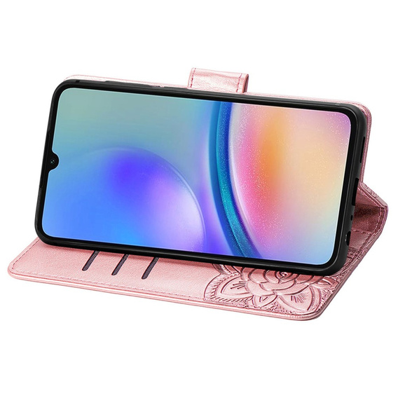 Klapkové puzdro pre Samsung Galaxy A05s, Butterfly, fialové