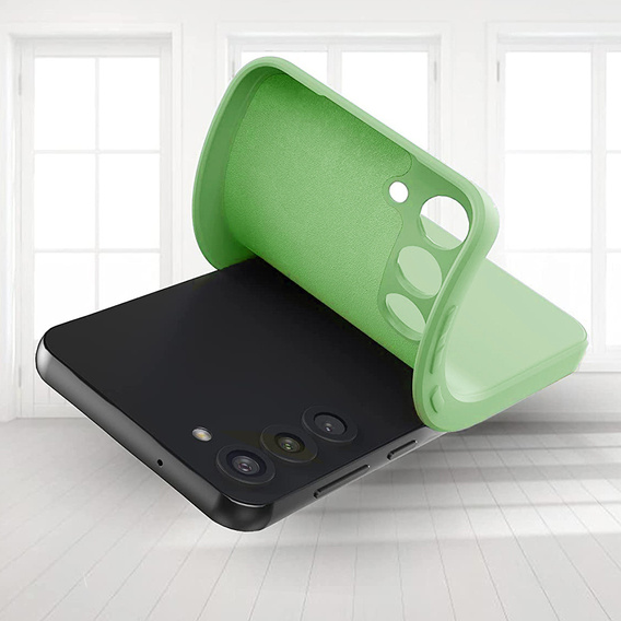 Obal na mobil pre Samsung Galaxy S23 5G, Silicone Lite, zelený