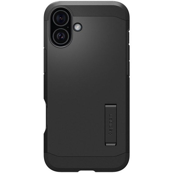 Puzdro Spigen pre iPhone 16, Tough Armor Mag MagSafe, čierne + tvrdené sklo 9H