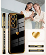 Puzdro pre Samsung Galaxy A56, Electro heart, čierne + sklo 9H