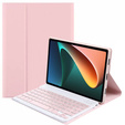 Puzdro + klávesnica Xiaomi Pad 5/5 Pro, ružové rose gold