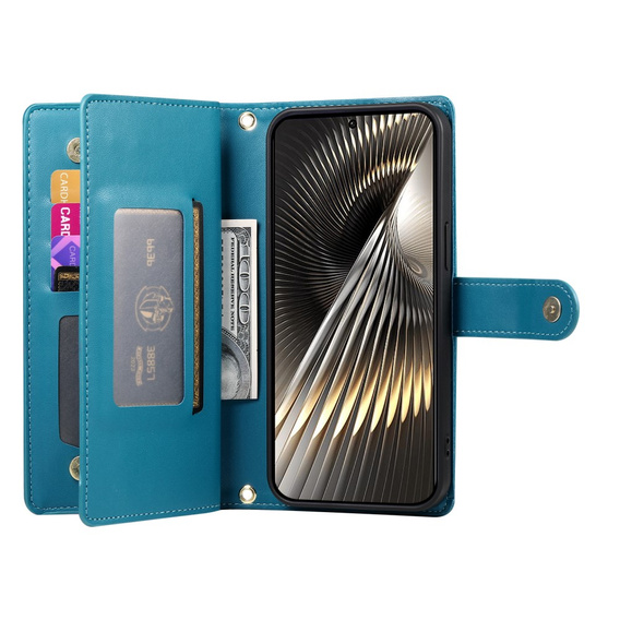 Klapkové puzdro pre Xiaomi Poco X7 Pro 5G, Wallet Zipper Pocket, modré