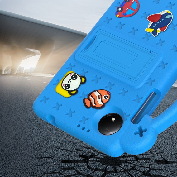 Detské puzdro pre Xiaomi Redmi Pad SE 8.7", Cute Patterns, so stojanom, modré