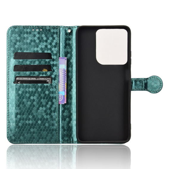Flipové puzdro pre Motorola Moto G86 Power 5G, Wallet Rhombus, zelený
