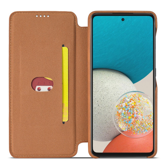 Klapkové puzdro pre Samsung Galaxy A53 5G, LC.IMEEKE, hnedé