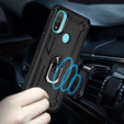 Pancierované obal na mobil pre Motorola Moto E20/E30/E40, Nox Case Ring, čierne