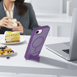 Puzdro pre iPhone 16E, Kickstand Matt Case, pre MagSafe, fialové