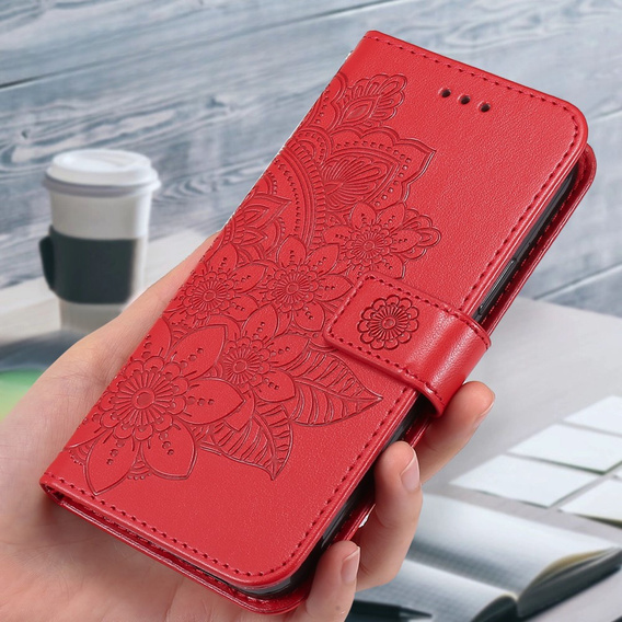 Klapkové puzdro pre Samsung Galaxy A54 5G, Mandala Flower, červené