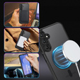 Puzdro pre Samsung Galaxy S25 FE, pre MagSafe, ERBORD Matt Case, čierny