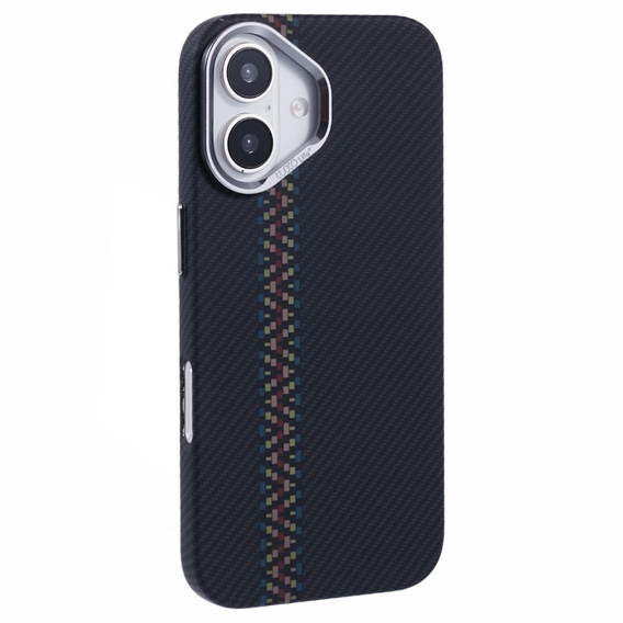 Puzdro pre iPhone 16 Plus, Carbon Fiber MagSafe, čierne