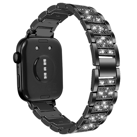 Diamantový náramok pre Xiaomi Smart Band 8 Pro, čierny