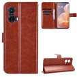 Klapkové puzdro pre Motorola Moto G85, Crazy Horse Wallet, hnedé