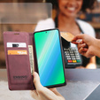 Puzdro pre Samsung Galaxy A54, ERBORD Vintage, peňaženka s chlopňou, červené