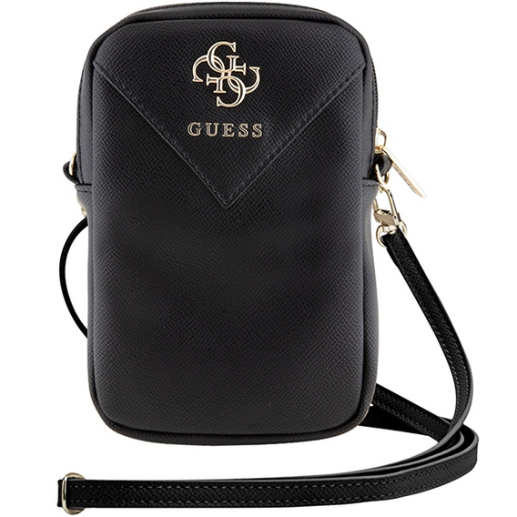 Puzdro na mobilný telefón Guess Zip Leather Triangle 4G
