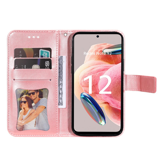 Klapkové puzdro pre Xiaomi Redmi Note 12 4G, Mandala Flower, ružové