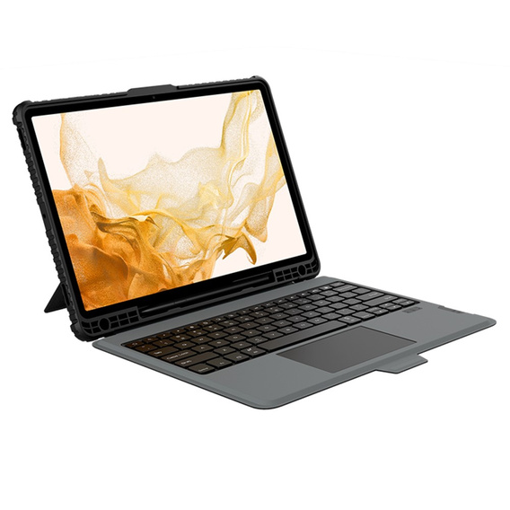 Puzdro + klávesnica Galaxy Tab S8+ / Tab S7 +/ Tab S7 FE, NILLKIN Bumper Pen Slot, čierne
