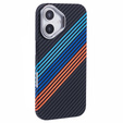 Puzdro pre iPhone 16 Plus, Carbon Fiber MagSafe, tmavomodré