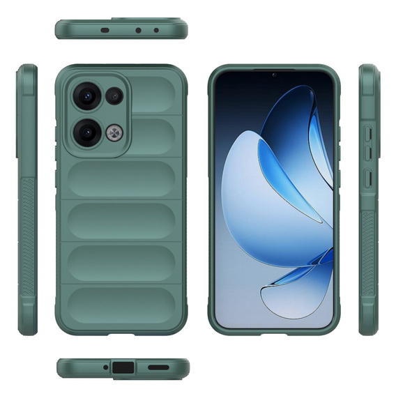 Obal na mobil pre Oppo Reno 13, Gaming Shockproof, zelený