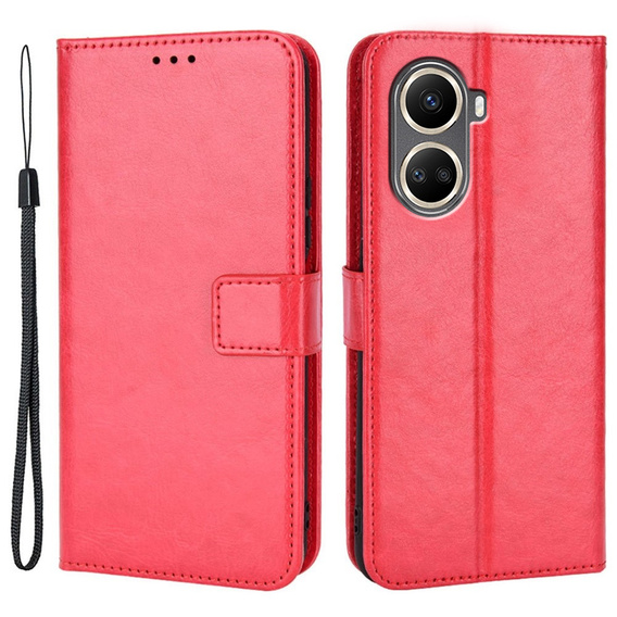 Klapkové puzdro pre Huawei Nova 10 SE, Crazy Horse Wallet, červené