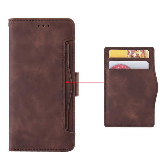 Klapkové puzdro pre Infinix Hot 50 4G, Card Slot, hnedé