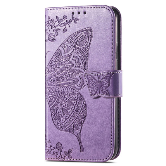 Klapkové puzdro pre Motorola Moto G73 5G, Butterfly, fialové