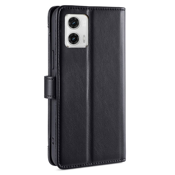 Klapkové puzdro pre Motorola Moto G73 5G, Wallet Zipper Pocket, čierne