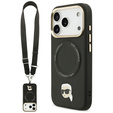 Karl Lagerfeld Big Strap Karl Metal Logo MagSafe puzdro pre iPhone 17 Pro