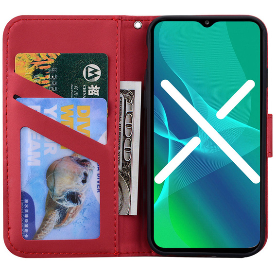 Klapkové puzdro pre Xiaomi Redmi Note 8 Pro, Wallet Cat, červené