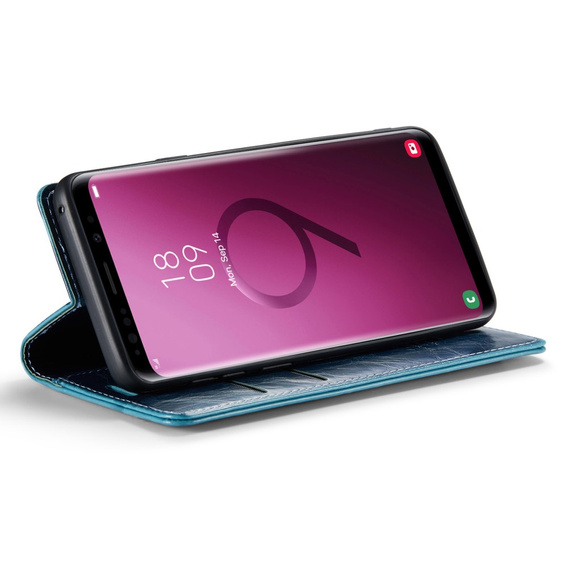 CASEME flipové puzdro pre Samsung Galaxy S9, Waxy Textured, modré