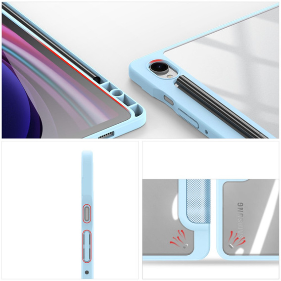Puzdro pre Samsung Galaxy Tab S10 Lite / S10 FE / S9 FE, Dux Ducis TOBY, modré