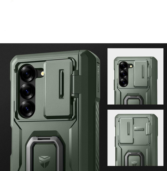 Obrnené puzdro pre Samsung Galaxy Z Fold 6 5G, Dexnor Full Body S-Pen Slot, zelený