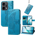 Flipové puzdro pre Oppo Reno 14, Butterfly, peňaženka, modré