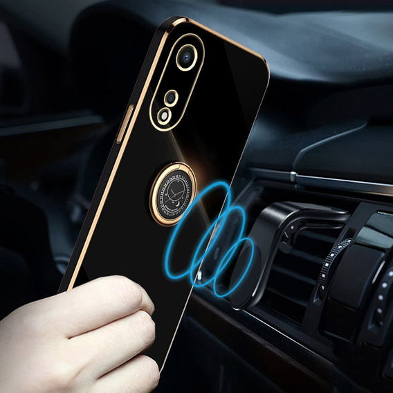 Obal na mobil pre Oppo A78 5G, Electro Ring, čierne