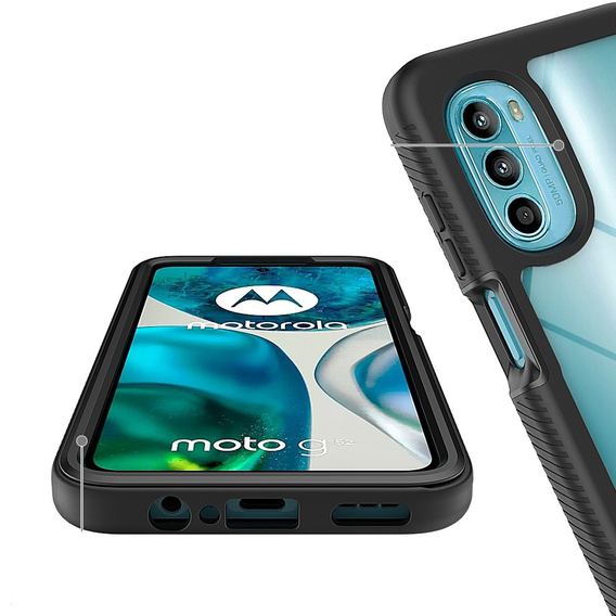 Puzdro pre Motorola Moto G52 4G / G82 5G, Shockproof, s fóliou, čierne
