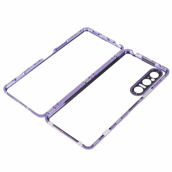 Puzdro pre Sony Xperia 1 V, Magnetic Dual Glass, fialové
