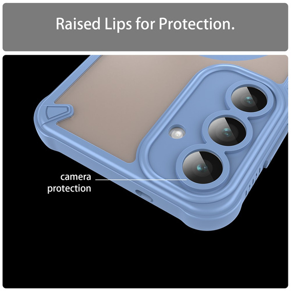 Pancierované puzdro pre Samsung Galaxy S25 FE, pre MagSafe, matné čierne