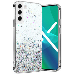 Obal na mobil pre Samsung Galaxy S21 FE, Glittery, priehľadné