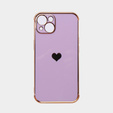 Obal na mobil pre Apple iPhone 13, Electro heart, fialové