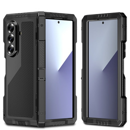 Pancierované hliníkové puzdro so stojanom a držiakom na stylus pre Samsung Galaxy Z Fold7 5G